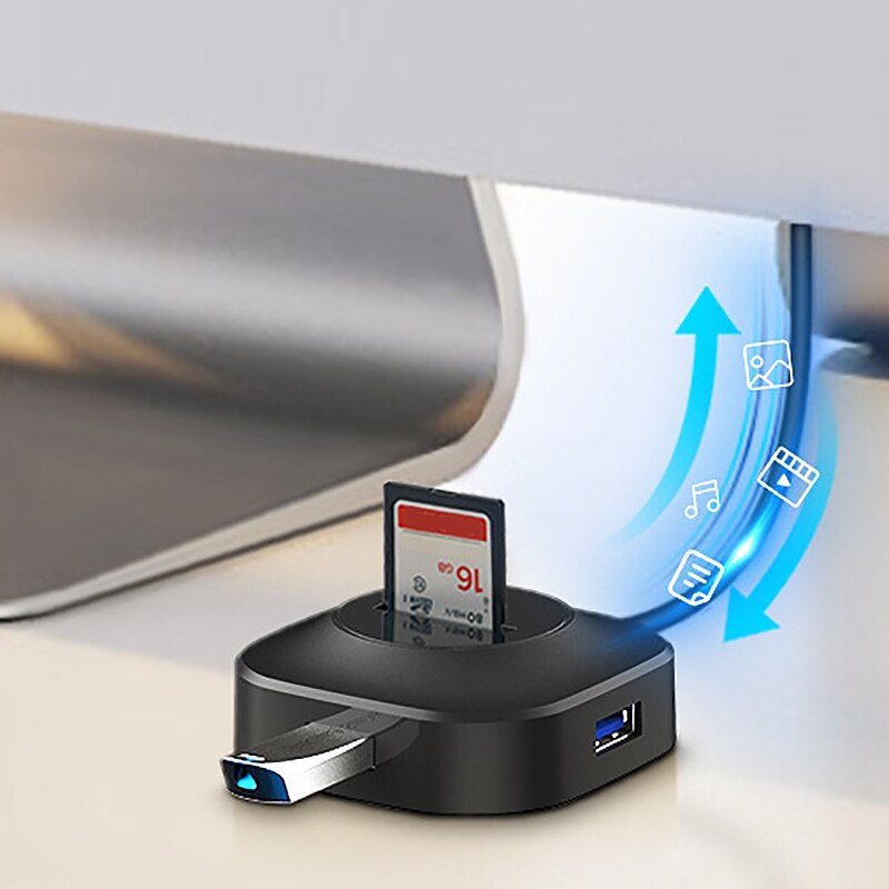 USB 3.0 centro centro, USB 3.0 Scheda di Memoria SD / TF carta lettore divisore Leggibile U discoteca