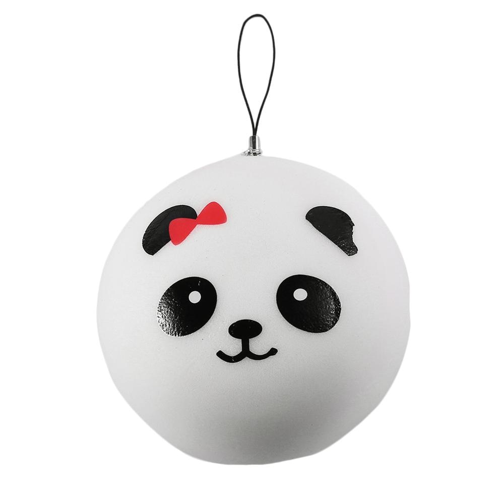 7Cm Squishy Panda Bun Stress Reliever Bal Langzaam Stijgende Decompressie Speelgoed Pu Sleutelhangers Sleutelhanger Kinderen Speelgoed