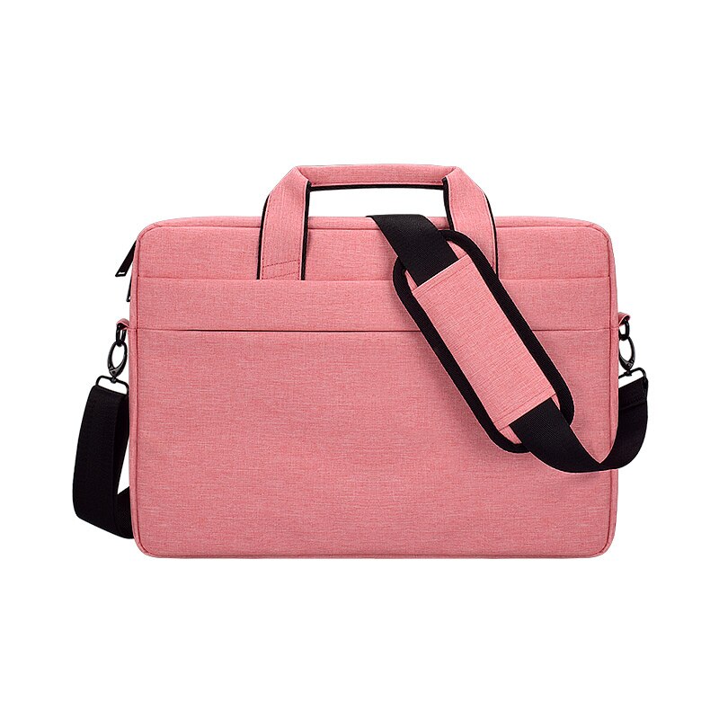 Laptop Bag 13.3 15.6 14 Inch Waterproof Notebook Bag Sleeve For Macbook Air Pro 13 15 Computer Shoulder Handbag Briefcase: pink / 15.6-inch