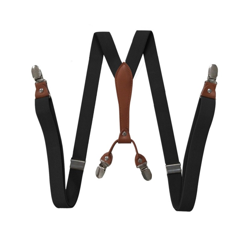 35/25/20mm Brede Mannen Bretels Hoge Elastische Verstelbare 4 Sterke Clips Jarretel Zware X terug Broek Bretels: Army Green