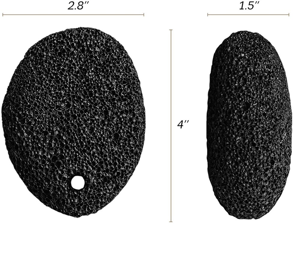 Pumice 2 Pack Natural Earth Lava Stone Pedicure Kit Tool Hard Skin Callus Remover for Feet and Hands Warts Corn Removal