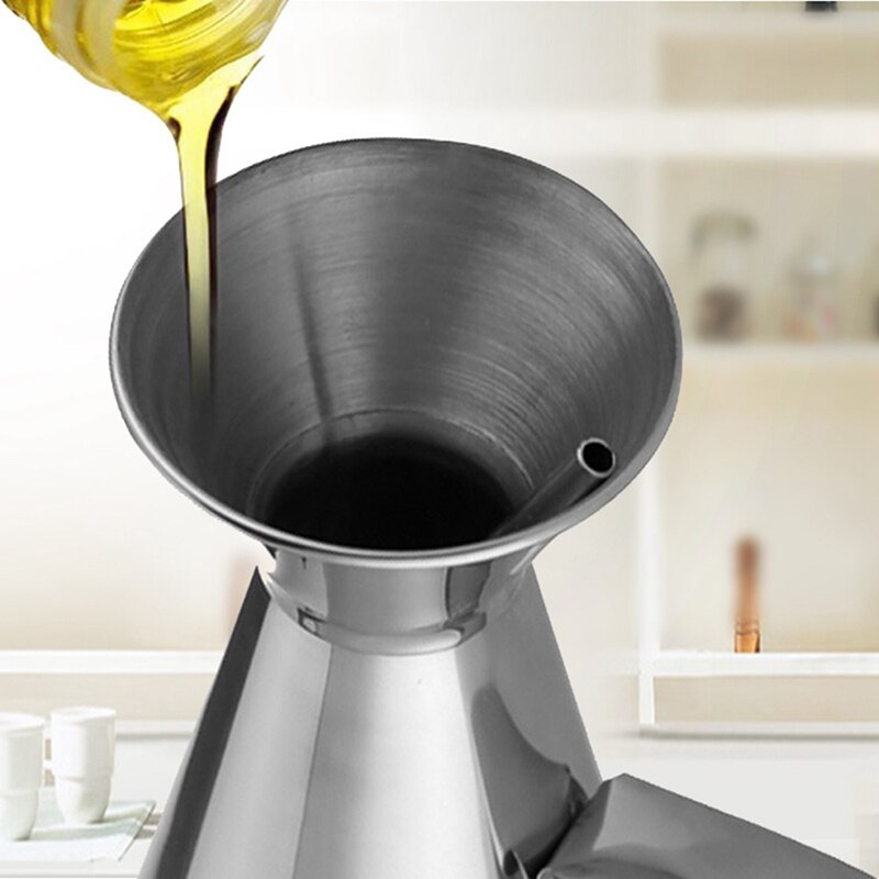 Stainless Steel Olive Oil Bottle Vinegar Sauce Seasoning Dispenser Condiment Storage Container for Kitchen
