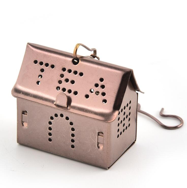 Stainless Steel Tea Infuser Shaped Tea Infuser Kitchen Tea Set Accessories Tea Ball Spice Flower Tea Strainer Herbal Strainer: Dark Pink