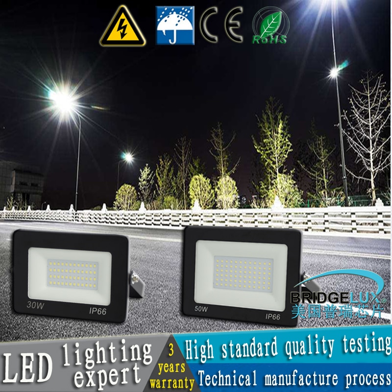 220V LED Schijnwerper 30w 50w 100w 150w 220wReflector Led-schijnwerper Waterdichte IP65 Spotlight road Outdoor Verlichting straat licht