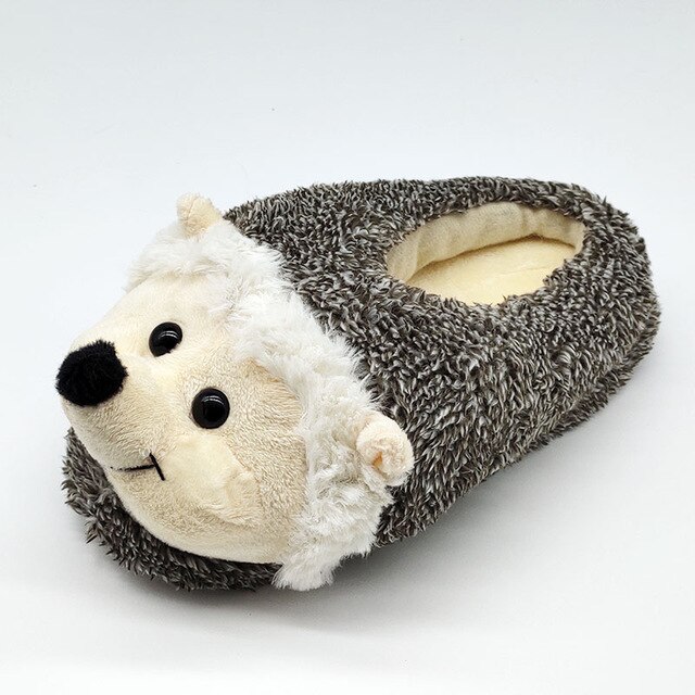 special hedgehog fur slippers timber land shoes men women winter slippers Custom slippers Home House Slippers Children indoor: Gray / 7