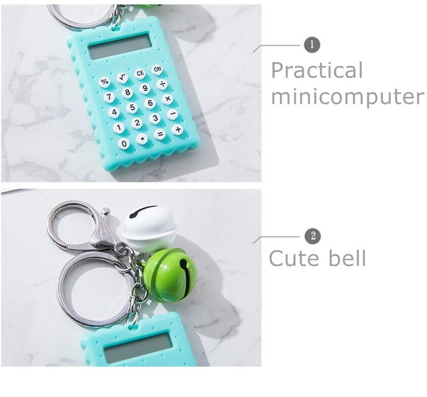 1PC de lindo Mini portátil de energía Solar de la calculadora Digital de tarjeta de Kawaii calculadora para oficina de los estudiantes