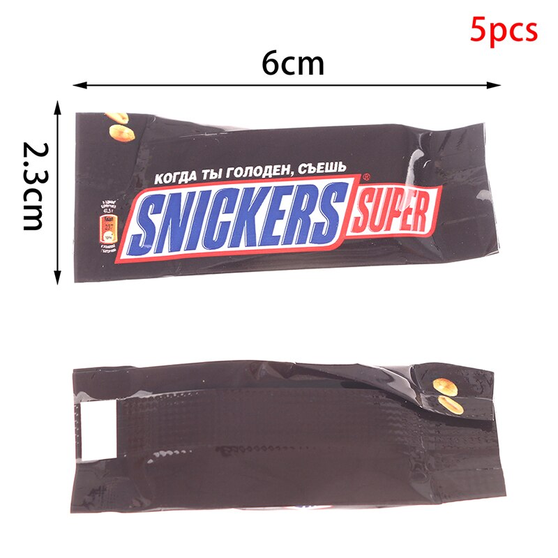 5pcs Mini Play Food Simulation Food Play Snickers Dolls Miniature Pretend Toy
