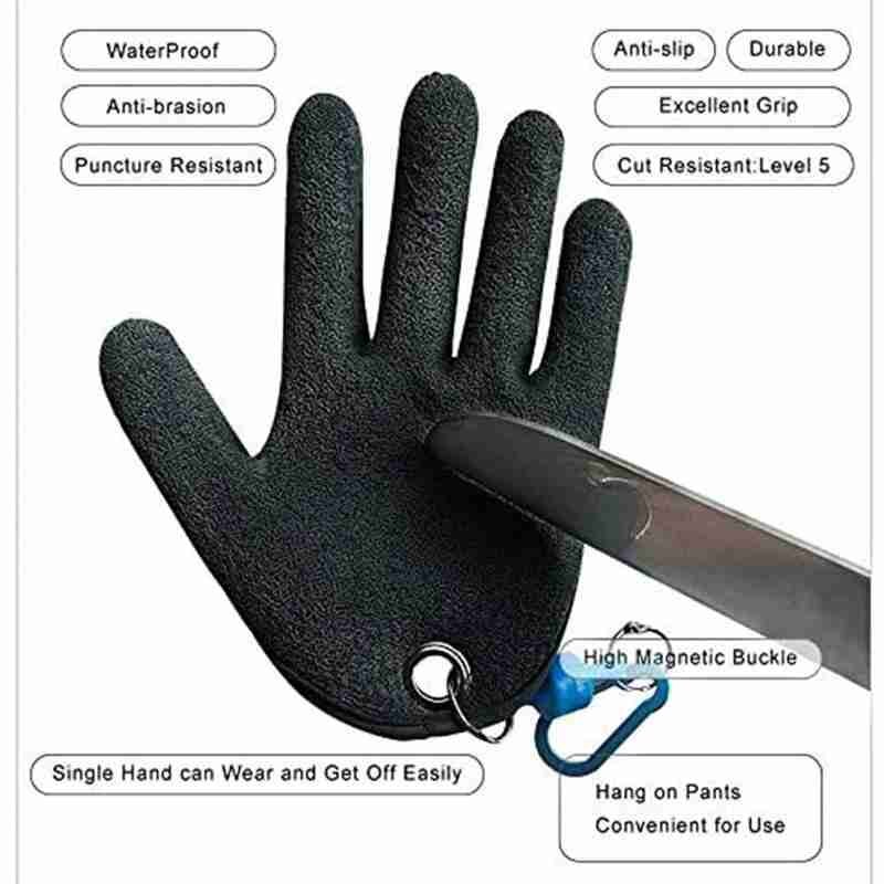 Luvas de látex antiderrapante de pesca anti-facada, antiderrapante e impermeável lu yafei masculino especial espessado luvas de pesca à prova dcatágua catc