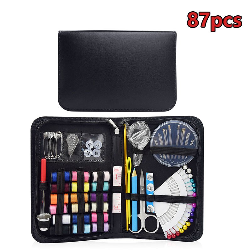 Sewing Kits DIY Apparel Multi-function Sewings Tools Accessory Box Set for Hand Quilting Stitching Embroidery Thread Fabric: 87pcs