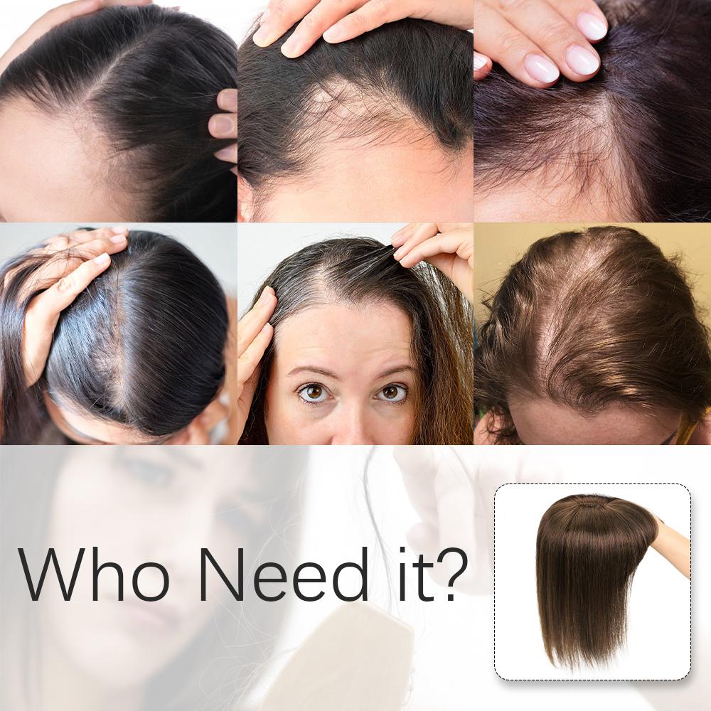 SEEANO-peluquín sintético con flequillo para mujer, pelo corto ondulado, reemplaza la peluca para cubrir el cabello blanco y aumentar el volumen del cabello