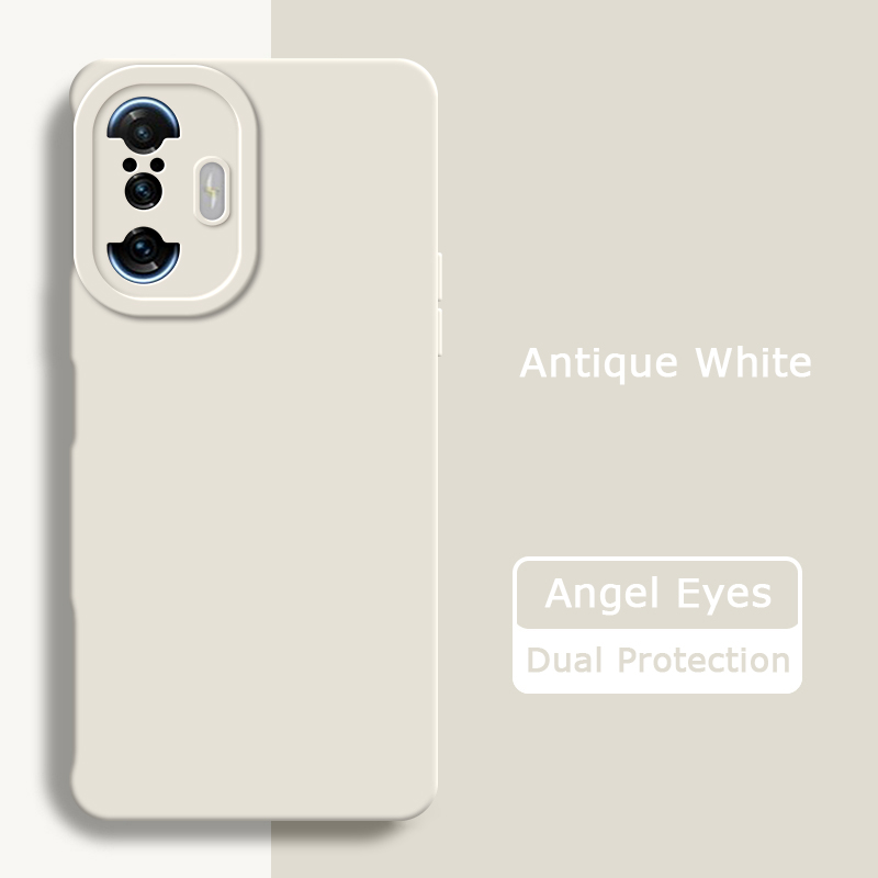 Coque de luxe en Silicone liquide yeux d'ange pour Xiaomi POCO F3 GT F3GT Redmi K40 Gaming 360, housse de téléphone antichoc, boîtiers de jeu K40: Aluminium / Gris foncé