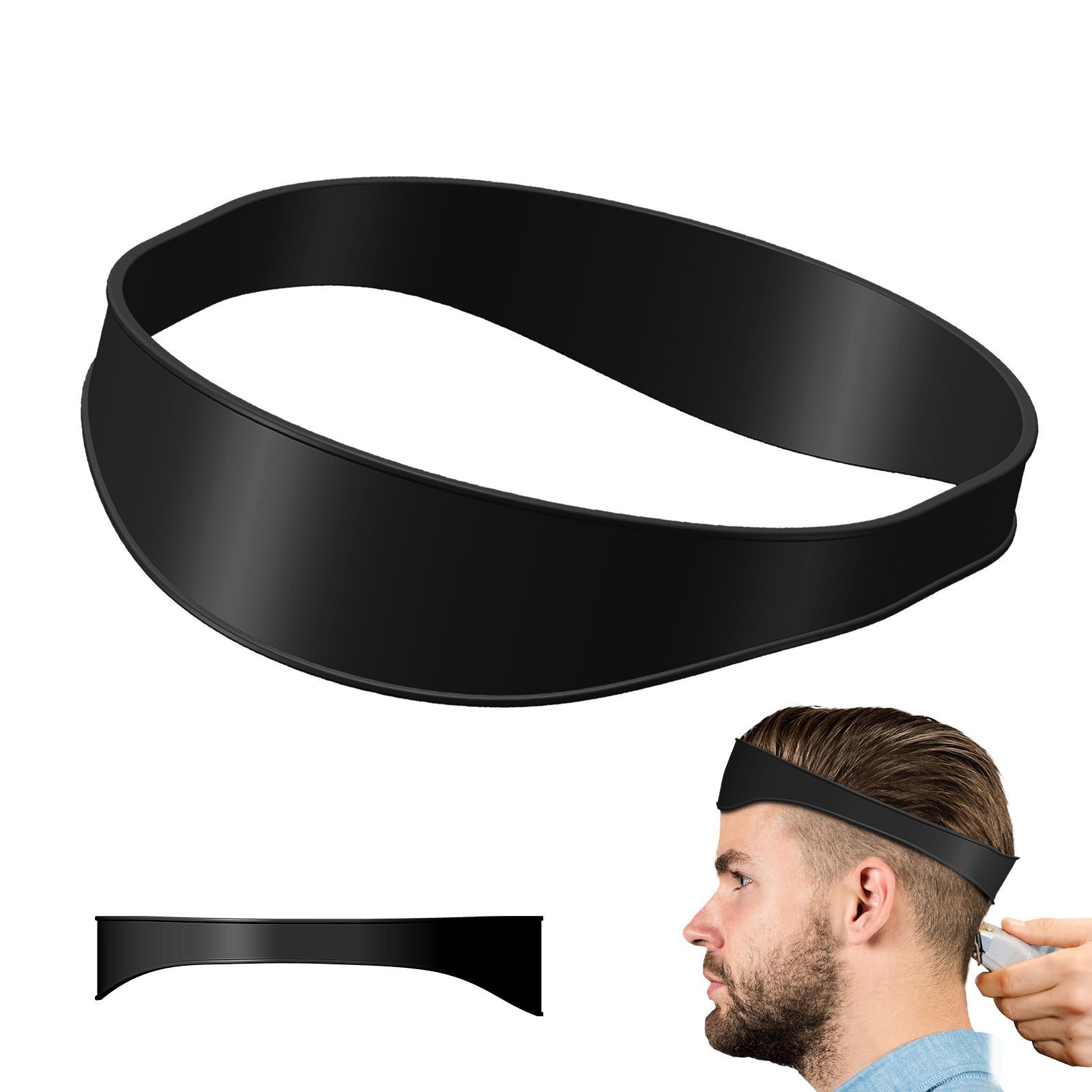 Regla para recortar el cabello DIY para hombres, diadema curva, regla para estilizar, peine de peluquero, herramientas para Barba, Herramienta de Peinado: Marfíl