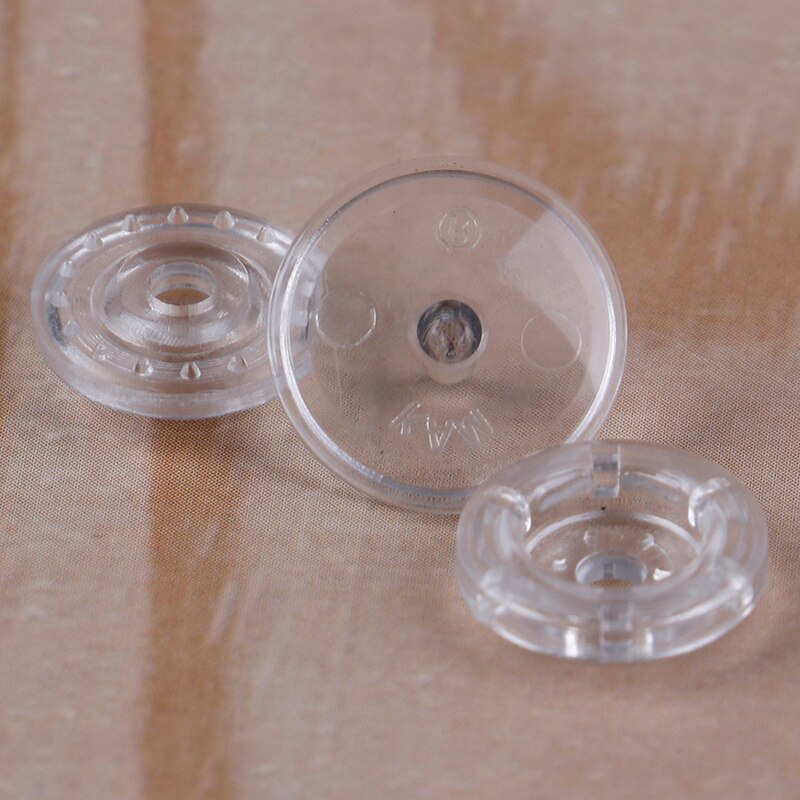 50 Sets Clear Kam Resin Snap Knoppen Plastic Snaps Fasteners Drukknopen Size T5 Caps