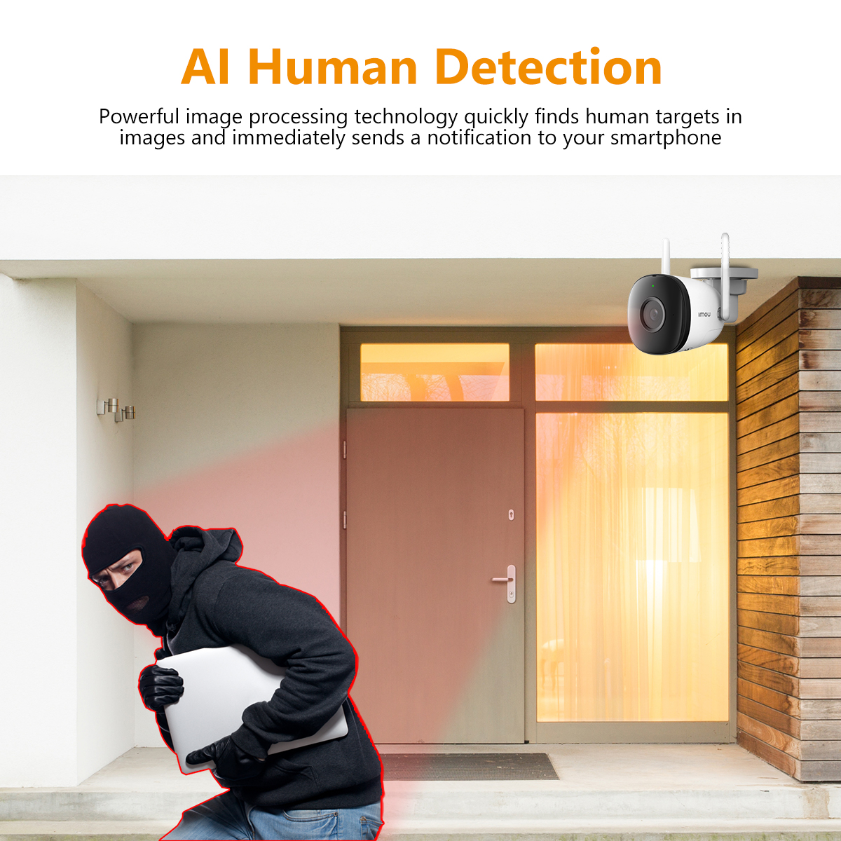 IMOU 4MP 2MP balle 2C caméra Wi-Fi double antenne Vision nocturne extérieure IP67 enregistrement résistant aux intempéries AI détection humaine
