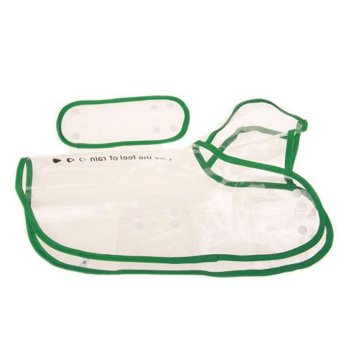 Pet Dog Puppy Waterproof Raincoat Jacket Rainwear Transparent Buttons Hood Coat: Green XL