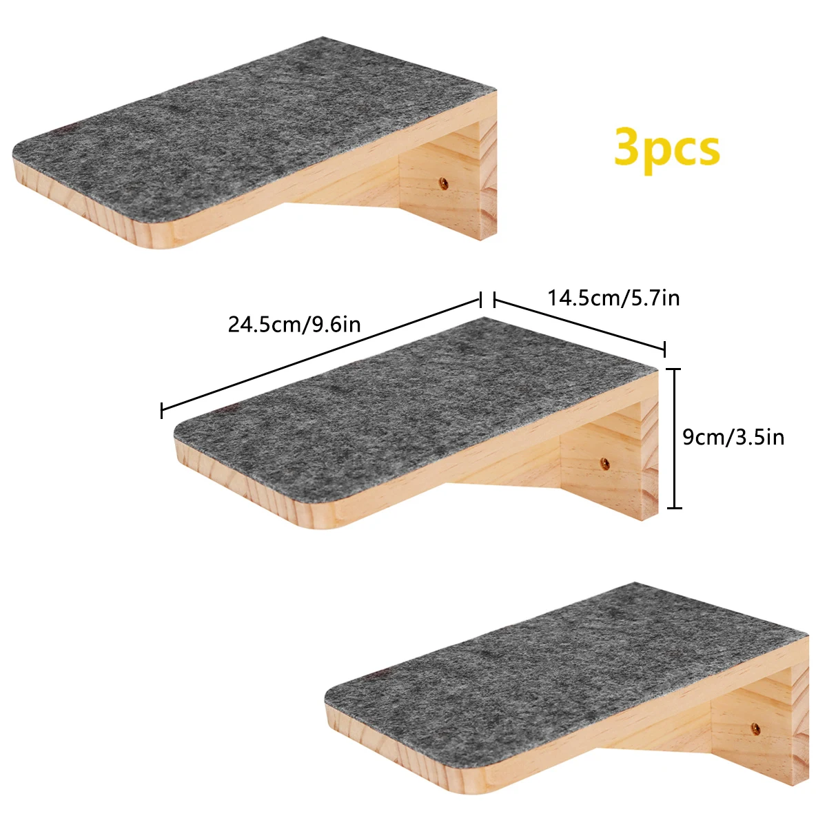 Wooden Cat Tree Tower Wall Mounted Cat Climbing Shelves Hammock Stairs House Cats Walk Playground Pet Furniture Accessories: Burgundy