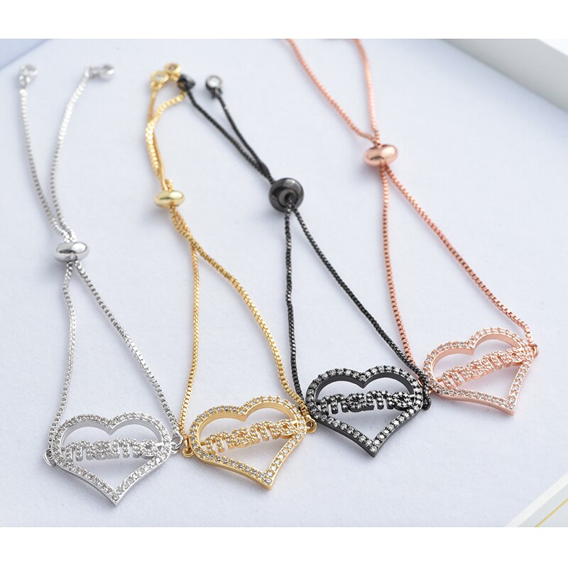Klasyczny regulowany suwak łańcuchy dla DIY kobieta bransoletki tworzenia biżuterii Handmade Components Charms akcesoria biżuteria ustalenia