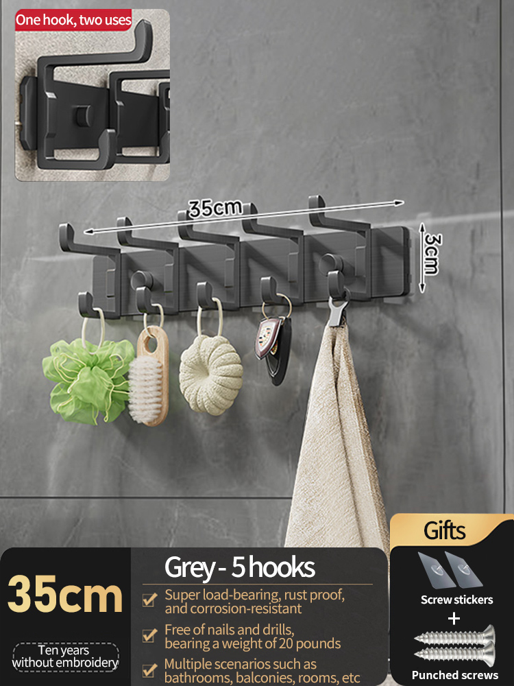 no drill door hooks Folding Robe Hooks Towel Hanger Nail Wall Rack Hooks Coat Clothes Holder for Bathroom Kitchen Accessories: Yellow