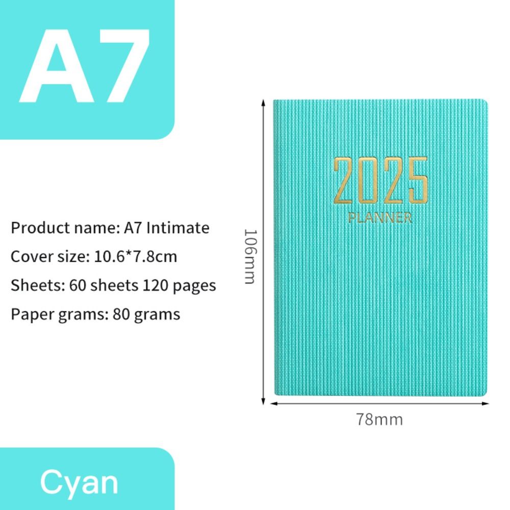 minimalistisch isches a5 2025 Agenda Buch mit Kalender zu tun Liste a5 Notizbuch Spanisch Morandi Farbe 2025 Planer Notizbuch Schul büro: Orange