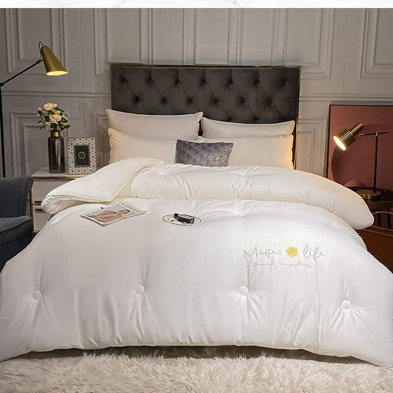 Couette épaisse et confortable en fibre de soja, hiver printemps automne