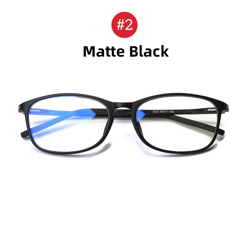 Vivibee Anti Blauw Licht Bril Mannen Bluelight Straling Vrouwen TR90 Bescherming Computer Gaming Ray Blokkeren Uv Komputer Eyewear: 2 Matte Black