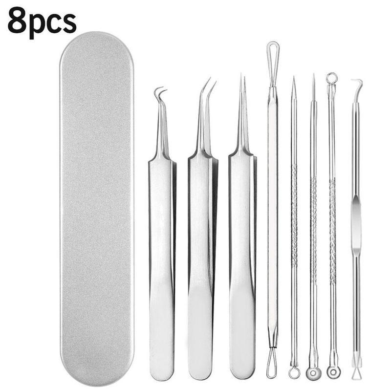 Agujas para quitar espinillas y acné, limpiador de puntos negros, herramientas de belleza para el cuidado de la piel, Unisex, T6E1: C