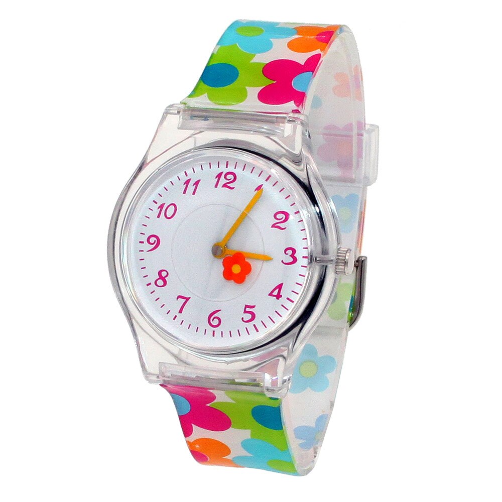 brand children students quartz watches kids soft waterproof sports heart butterfly wristwatches Xmas: Sun Flowers