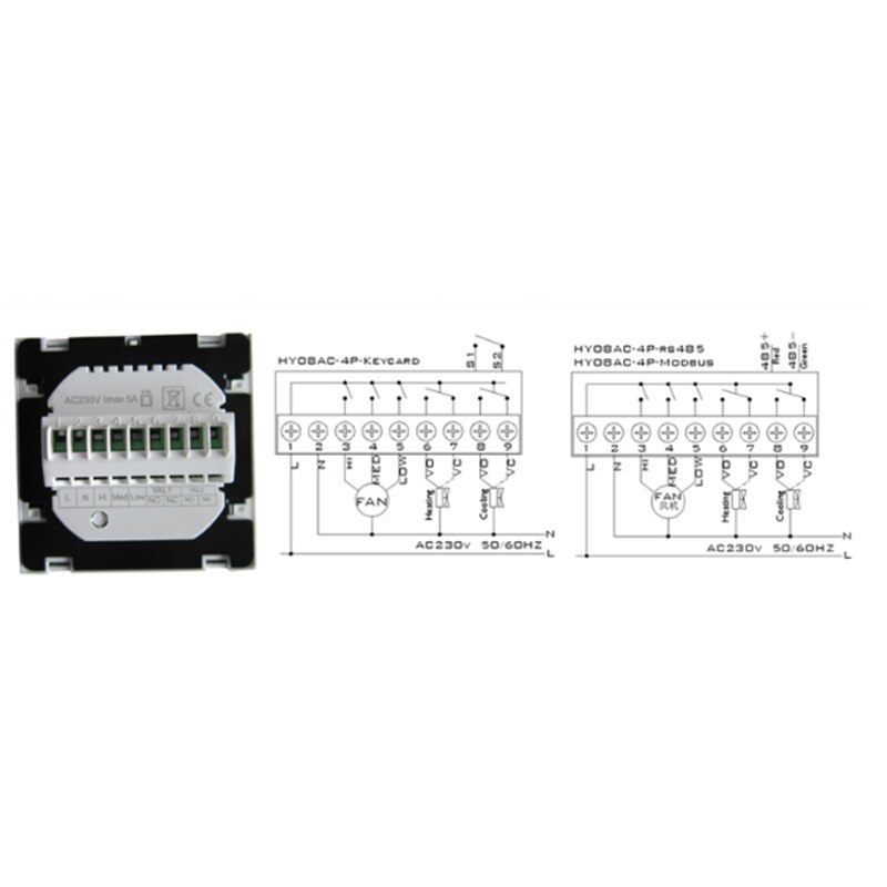 Central Air Conditioner Temperature Controller WIFI Smart Thermostat 2/4 Pipe Air Conditioning Cooling Heating Thermostat Fan Co