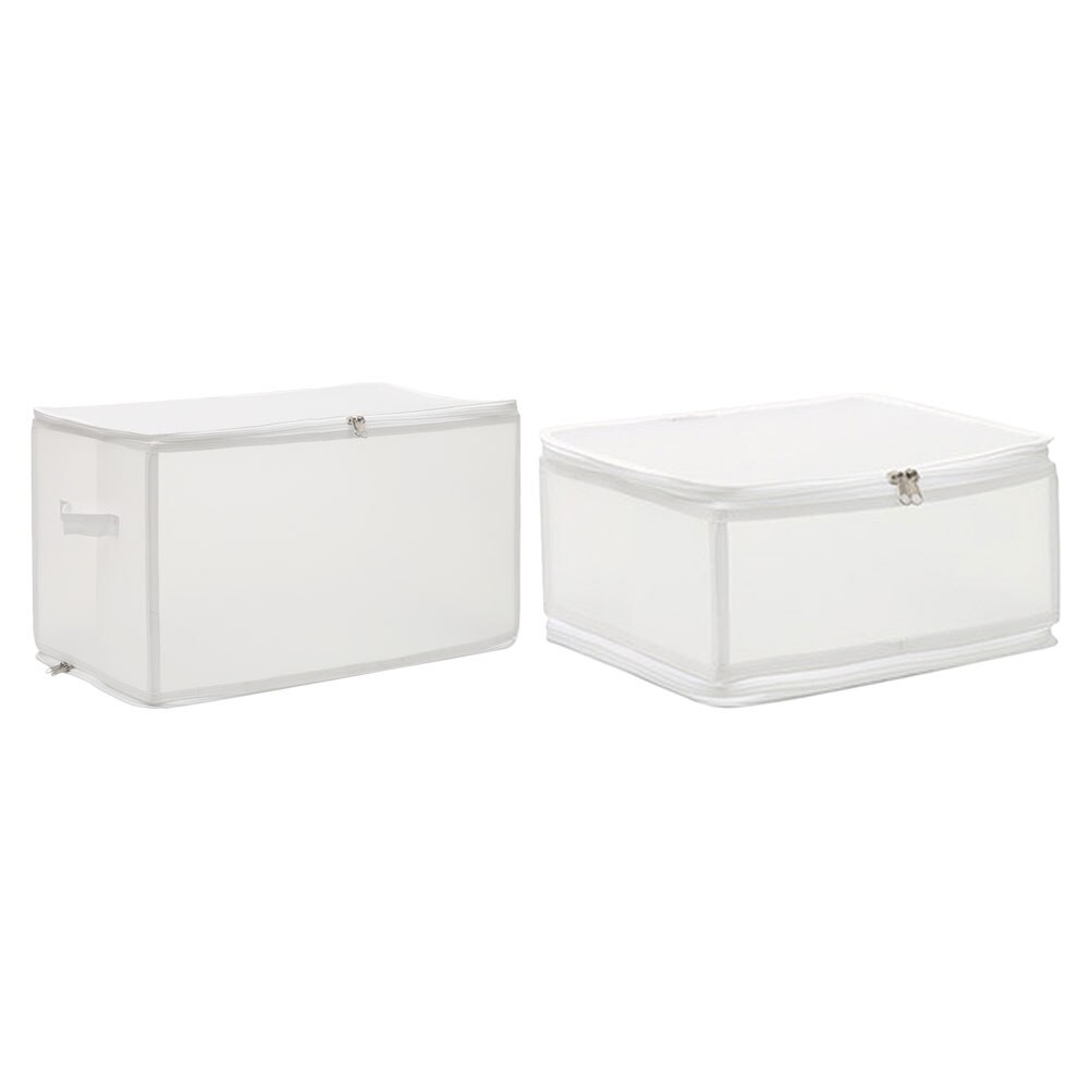 2pcs Stackable Clothes Box Plastic Wardrobe Organizer Desktop Sundries Container