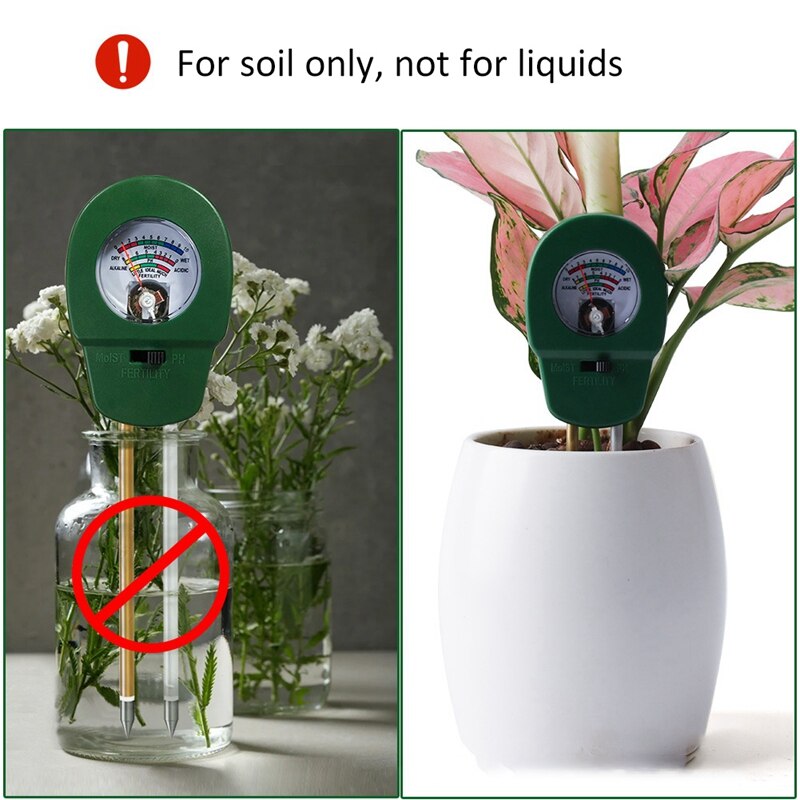 Soil PH Meter,3-In-1 Soil Moisture,Fertility,PH Tester,Gardening Tool For Plant Care,Garden,Farm,Lawn