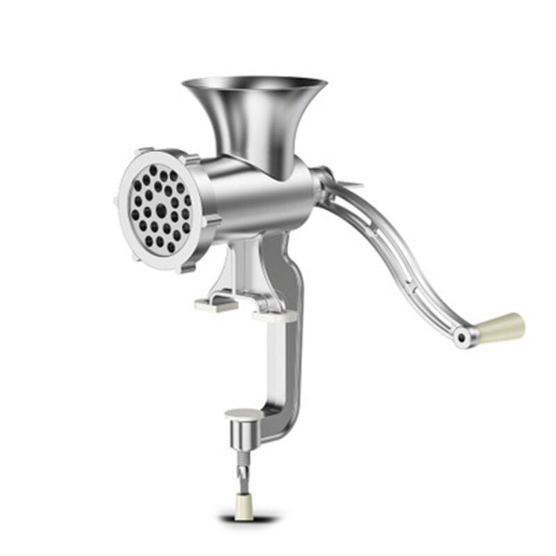 Stainless Steel Color Meat Grinder Household Multifunctional Manual Meat Grinder Sausage Machine: Default Title