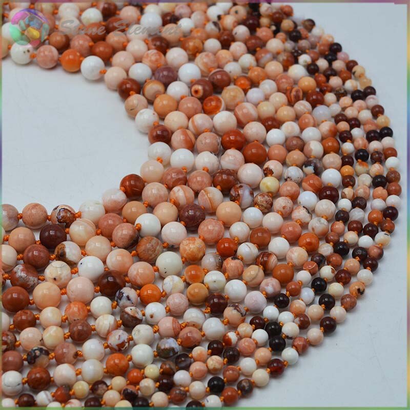 Charm Natural Precious Stone Mexican Fire Opal Loose Round Beads 4mm,6mm,8mm