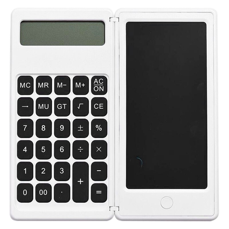 6 Inch LCD Handwriting Board Scientific Function Calculator Handwriting Board Calculator: white