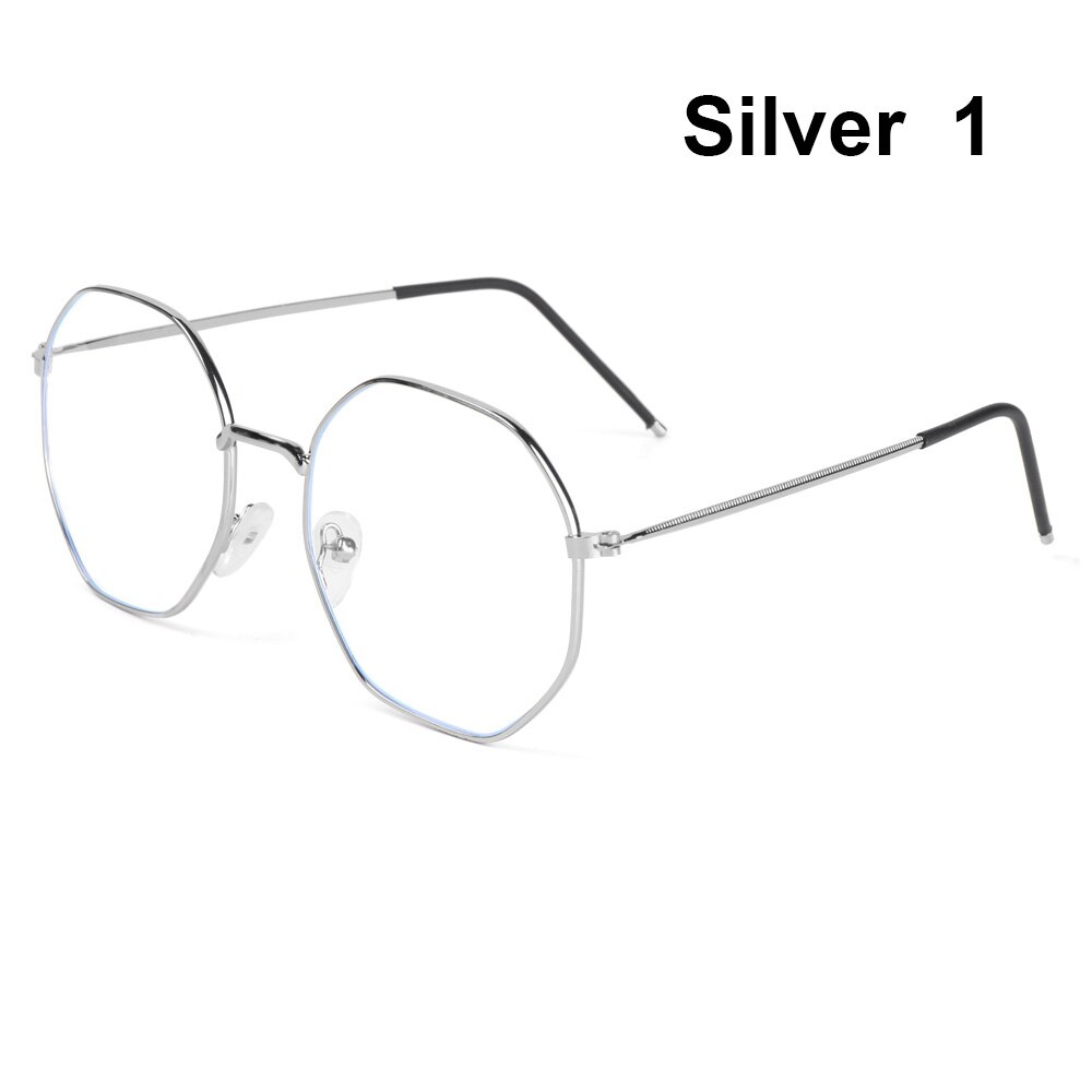 Runde lesebriller ferdig metall vintage optiske briller overdimensjonerte briller ramme presbyopiske briller optisk brille: 3- sølv 1