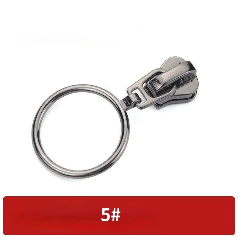 5 deslizadores de cremallera de metal para cremalleras de dientes de resina 3 # /5 # /8 # Accesorios negros de la cremallera de la ropa de los deslizadores de la cremallera del bloqueo auto: Níquel negro