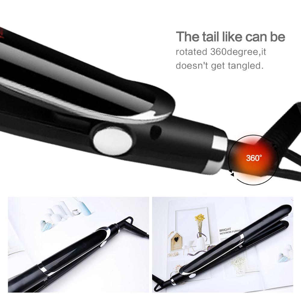 2 In 1 Hair Straightener Curling Iron Flat Iron Hair Plates Straightening Styling Tool Smoothing Iron Hair Crimper