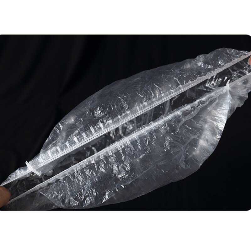 100Pcs/Set Disposable Shower Caps Hair Processing Clear Plastic Caps For Spa Home Use Hotel And Hair Salon