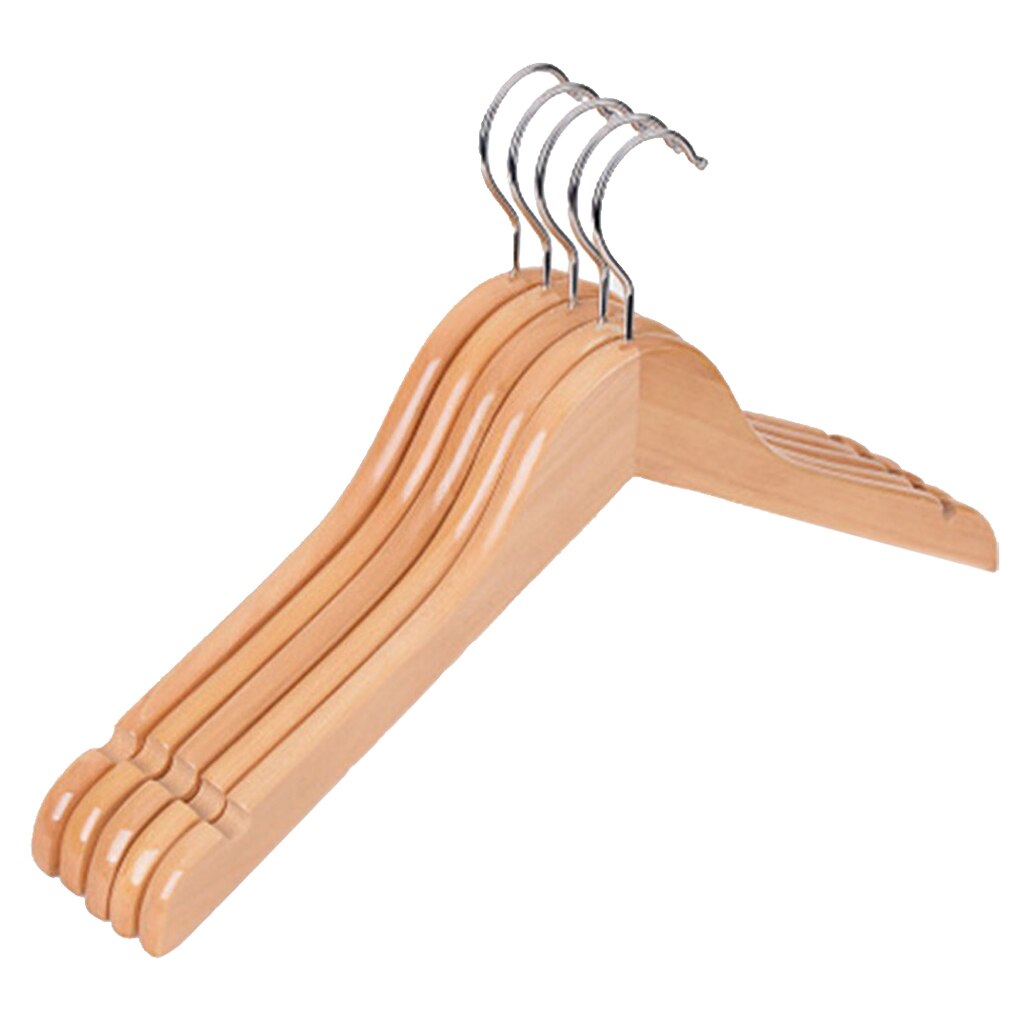 Pack de 10 Uds. De Perchero de madera liso para bebés y niños, Perchero de madera con gancho colgador para ropa, conjunto de 32 cm