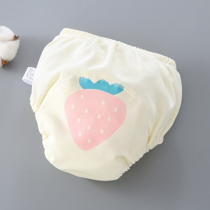 Baby Waterproof Training Pants Nappies Reusable Cloth Cotton Nappy Changing Washable Infant Toddler Diapers Children Underwear: Light Grey / L