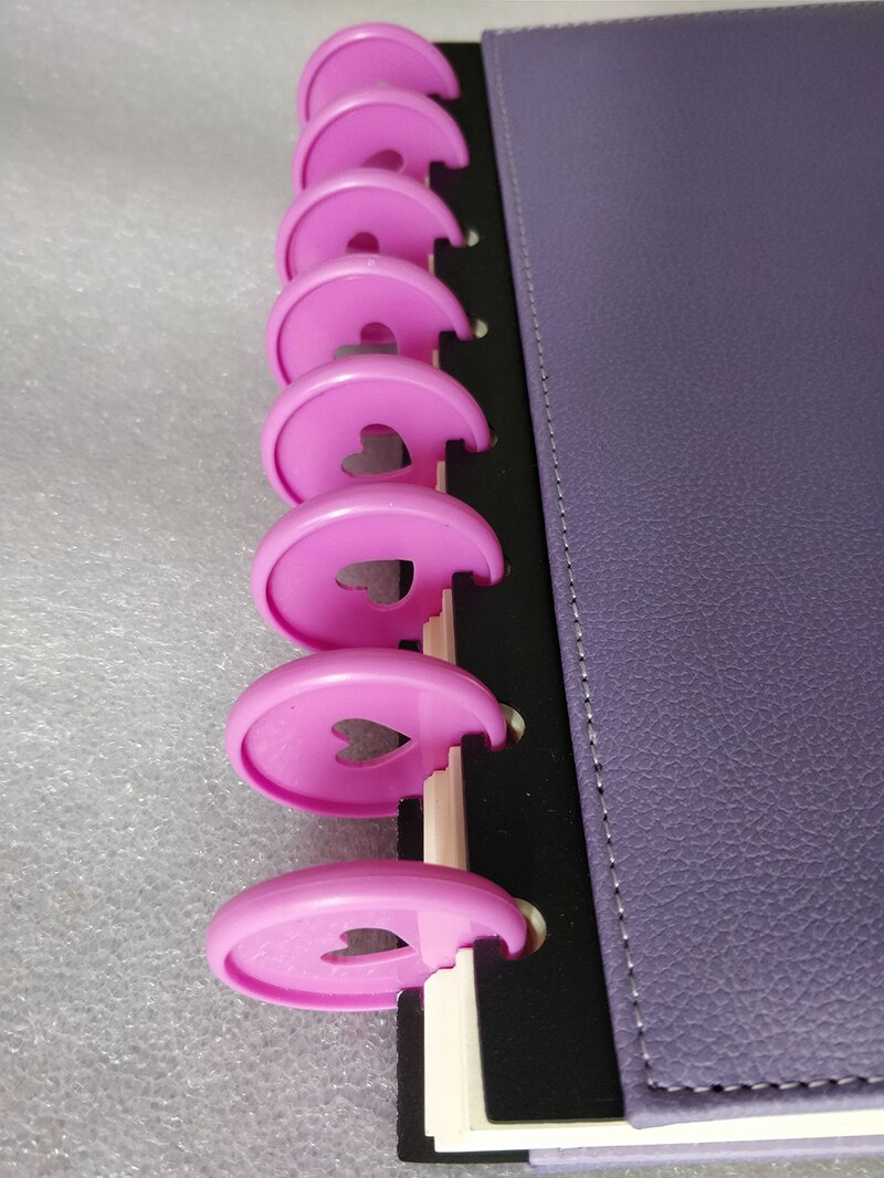 Anneau de liaison en plastique 35MM, trou en forme de champignon, disque à 360 degrés pour bricolage, fournitures scolaires et de bureau