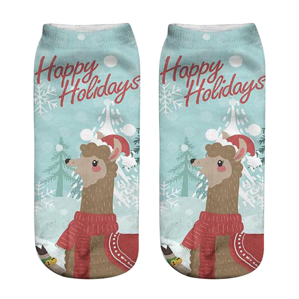 Unisex Ankle Sokken Kerst Grappige 3d Gedrukt Casual Sokken Grappige Comfortabele Leuke Low Cut Harajuku Skateboard Sokken #42