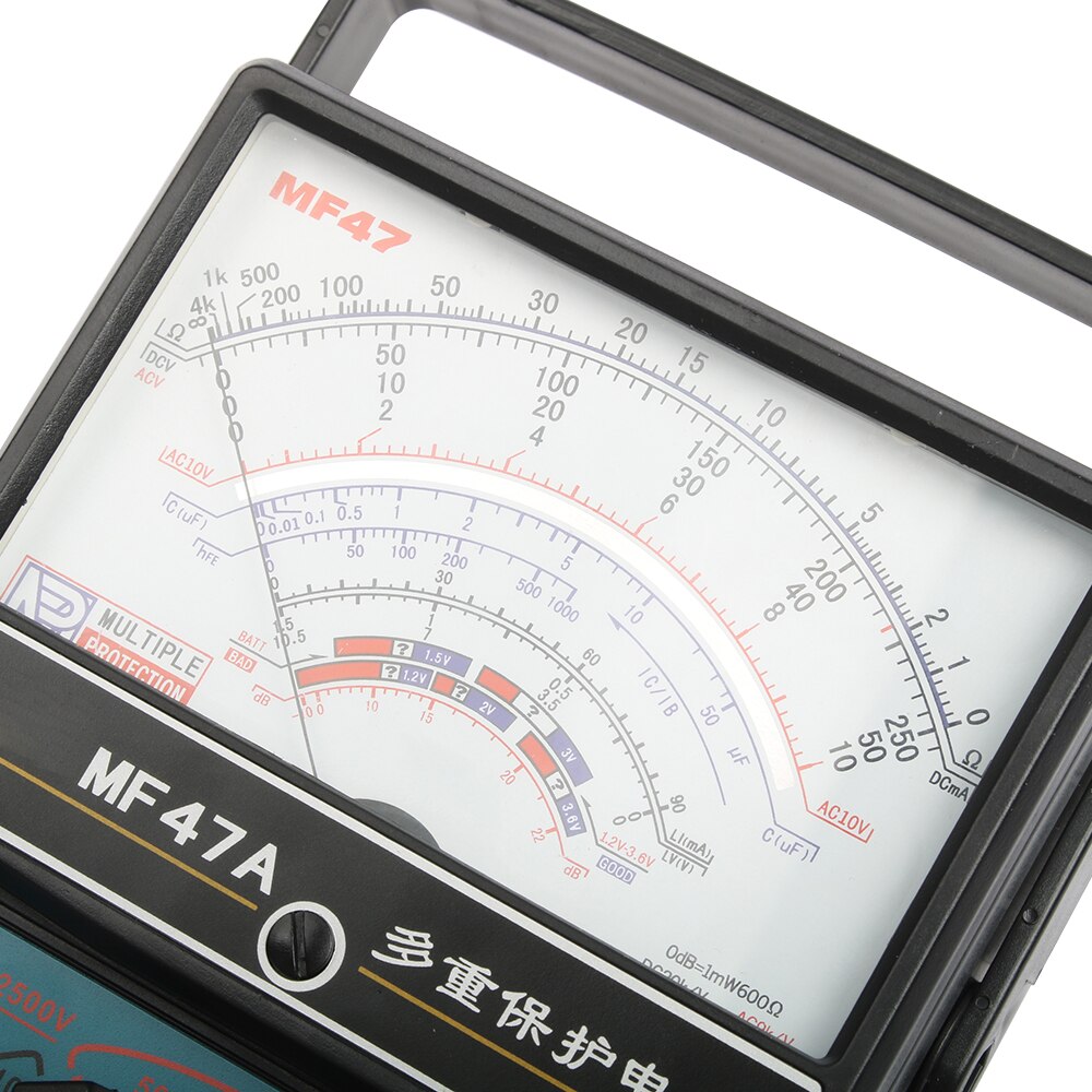 Electrical AC DC Volt Ammeter MF47A Analog Multimeter Multitester ampere volt ohm Capacitance meter