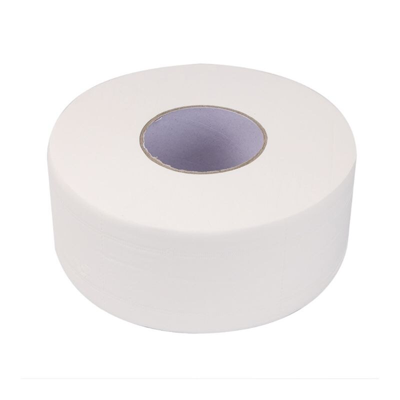 Rollo de papel higiénico grande grueso de 4 capas en relieve sin tejido de baño Jumbo fluorescente