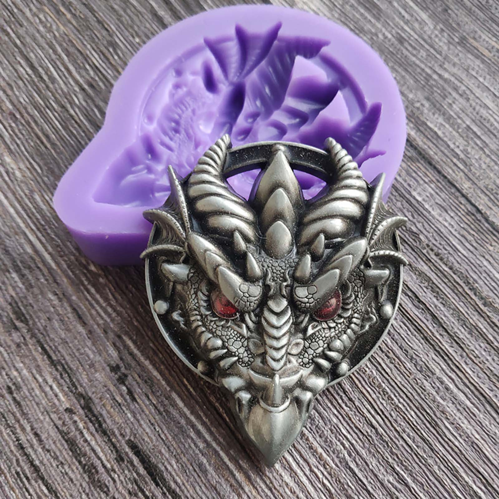 3d drage silikone form kage fondant forme gør-det-selv fest kage dekorationsværktøj cupcake chokolade gumpaste slik polymer ler forme