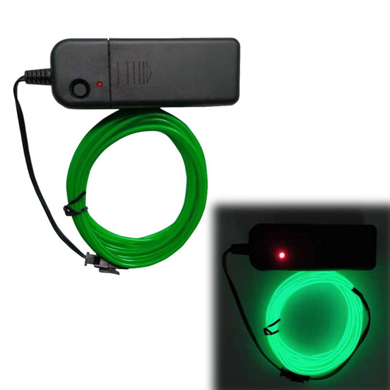5/10m LED néon lumière Flexible lueur chaîne bande lumière EL fil câble Tube bande étanche néon lampe chambre maison fête mariage décor: 10m green