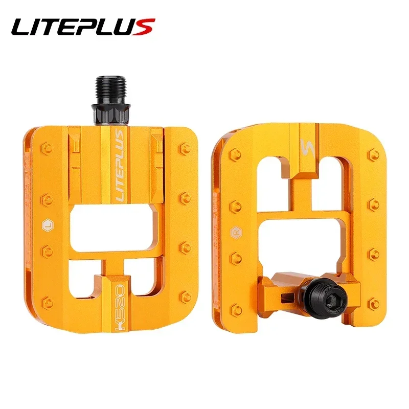 Liteplus Vouwfiets Pedalen Antislip Volledig aluminium Quick Vouwfiets Pedalen BMX Fiets Vouwpedalen Fietsonderdelen: YELLOW