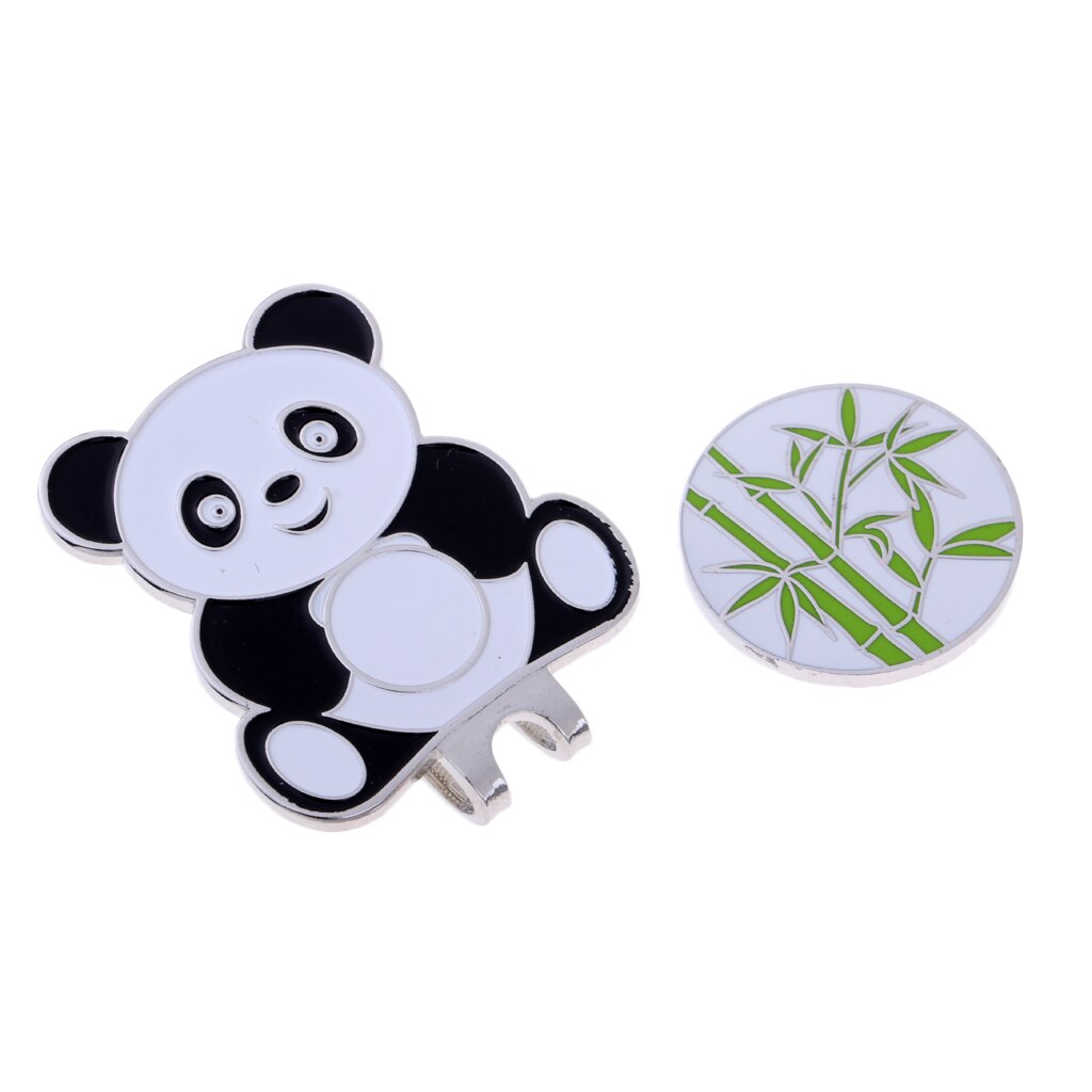 24mm / 0.9inch Dia. Golf Ball Maker Panda Shape with Removable Hat Clip