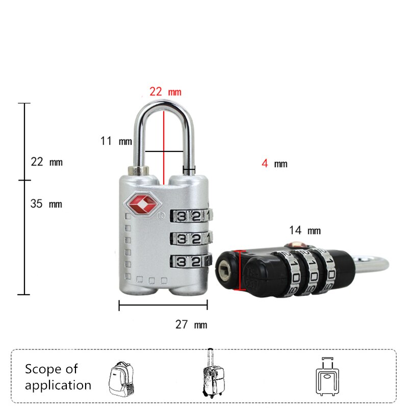 Master Lock TSA Locks Smart Combination Lock for Travel Luggage Suitcase Anti-theft Code Padlock Customs Password Lock