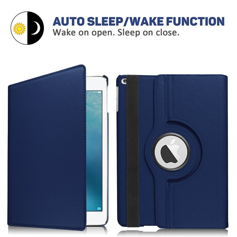 Dla iPad Air 2 Case 360 stopni obracanie PU skórzana klapka etui do ipada ipad 9.7 etui do ipada ipad 6 generacji Case air 1 2018 9.7