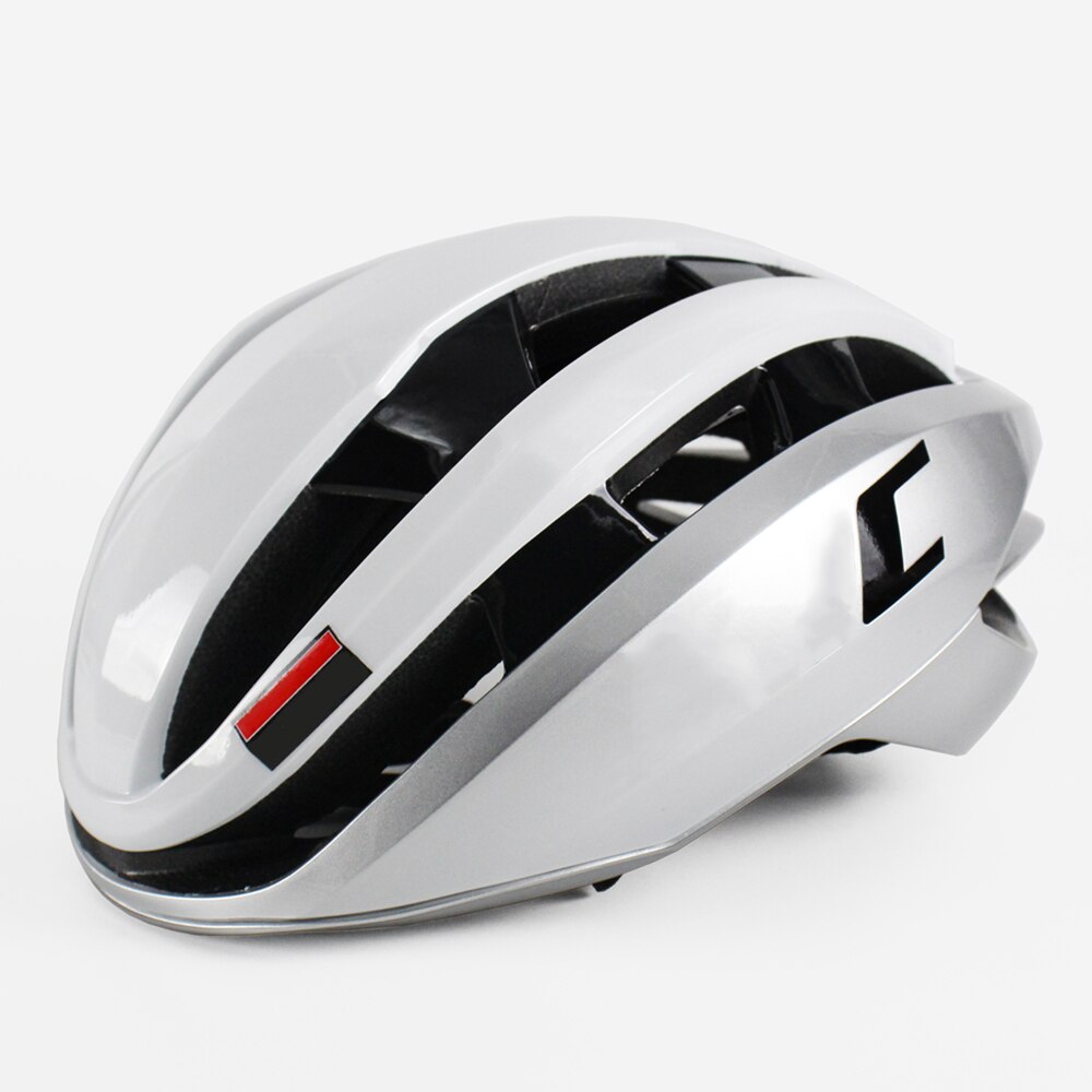Fietshelm Aero Tt Rijden Fiets Helm Racefiets Fiets Sport Veiligheid Helm Voor Heren Vrouwen Triathlon Race Tijdrit helmes: White silver-2